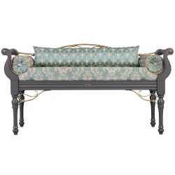 Банкетка Флоренция Премиум Серый Каледония Даймонд Минт Амбер