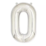 Шар цифра СЕРЕБРО 100см