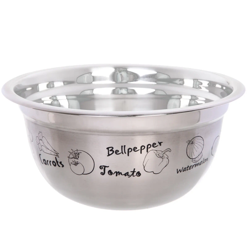 Миска из нержавеющей стали 2,6л 24*11,2см с рисунком