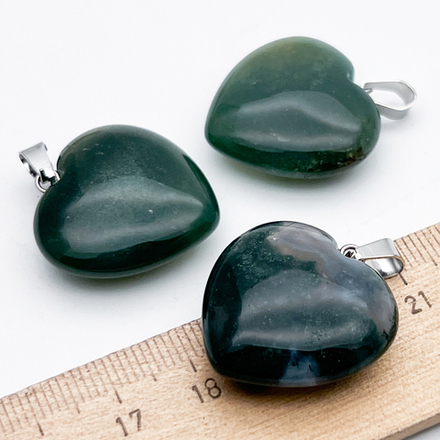 Подвеска Сердце, халцедон, размер 24*25 мм, цена за 1 шт