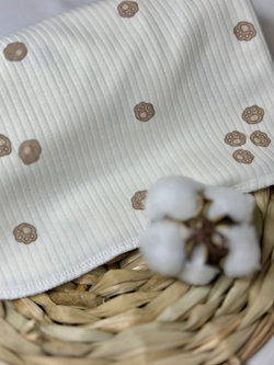 Пелёнка Лапки Рубчик Экрю 85*130 RinaAmari