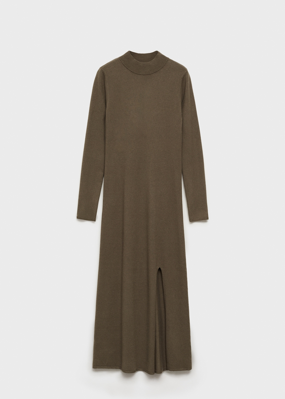 Трикотажное платье с разрезом