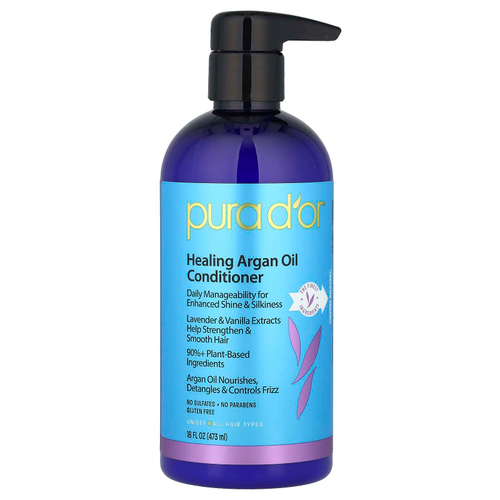 Pura D'or, целебный кондиционер с аргановым маслом, для всех типов волос, 473 мл (16 жидк. унций)