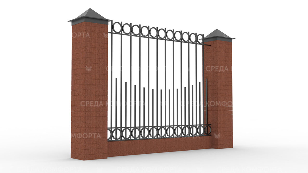 Забор из профильной трубы ZBR0146