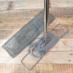 Швабра Флеттер с рычажком "Умничка" микрофибра бархат, рукоятка нерж