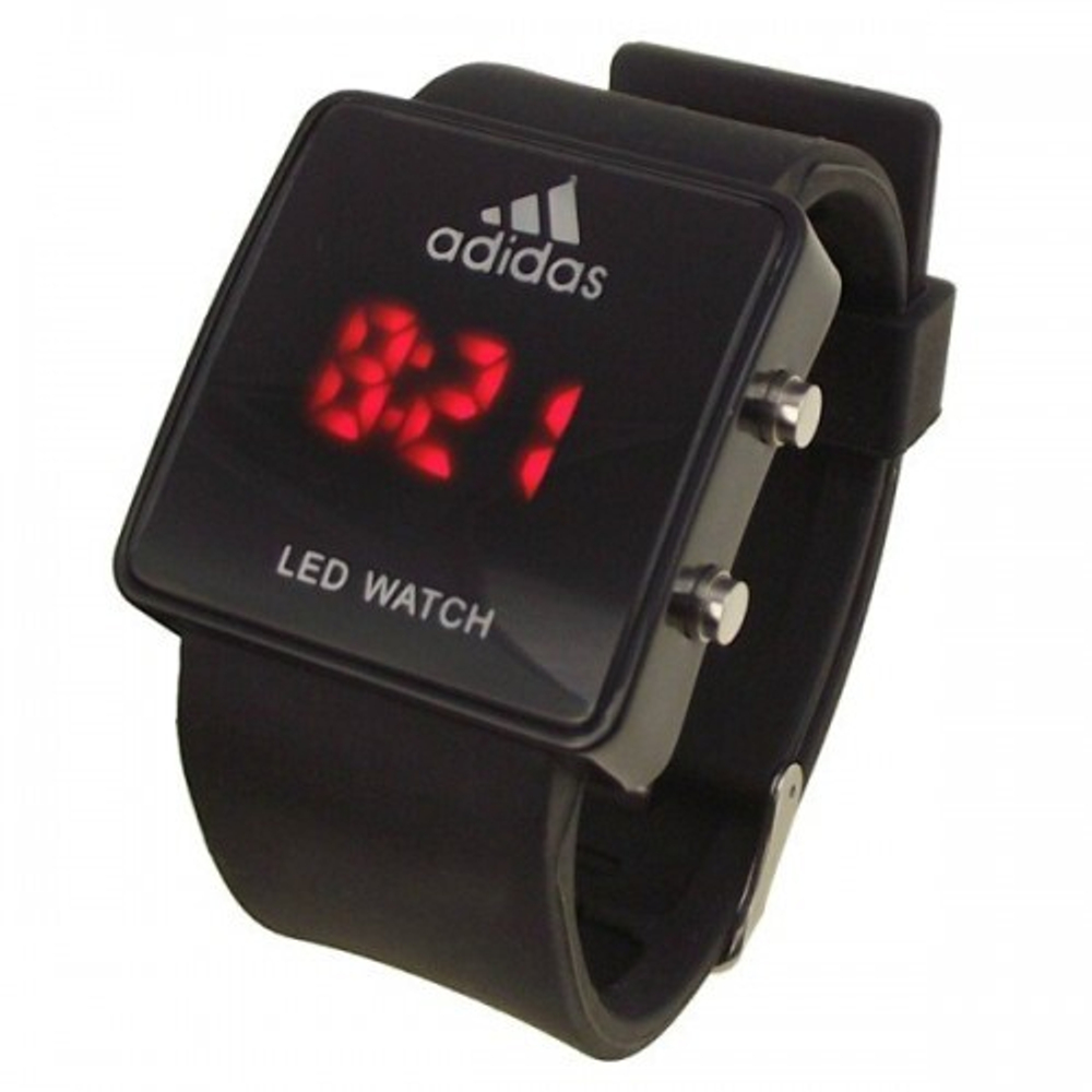 Часы электронные ADIDAS LED WATCH чёрные (Реплика)