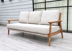 "Копенгаген" лаунж-зона 5-местная плетеная из роупа, каркас тик, цвет бежевый