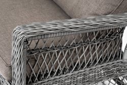 "Гранд Латте" диван трехместный из искусственного ротанга, цвет графит