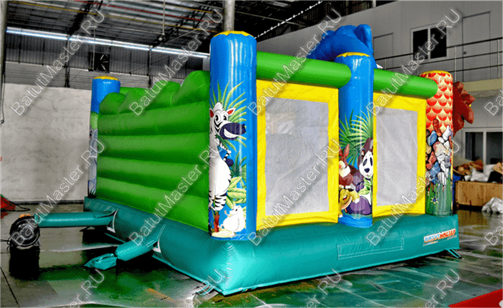 Коммерческий надувной батут "Зверинец" 4,5*4,5*3 м