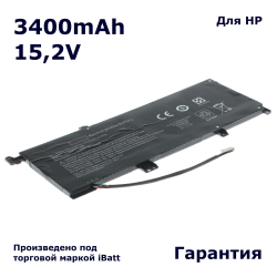 Аккумуляторная батарея iBatt 3400mAh для ноутбука HP Envy 15-ar000ur x360 (844204-850)