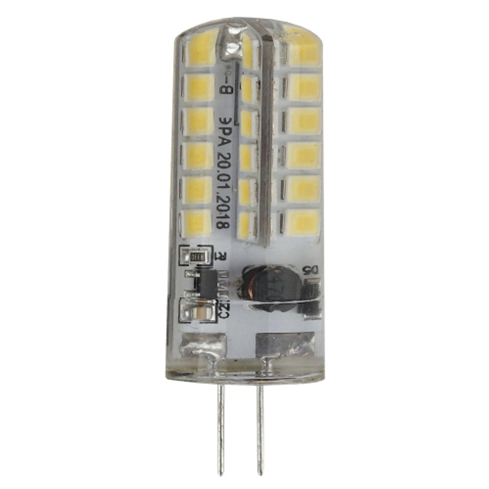 Лампа светодиодная ЭРА STD LED JC-3,5W-12V-840-G4 3,5Вт капсула нейтральный белый свет G4 | Лампы cветодиодные Капсульные (G4, G9)