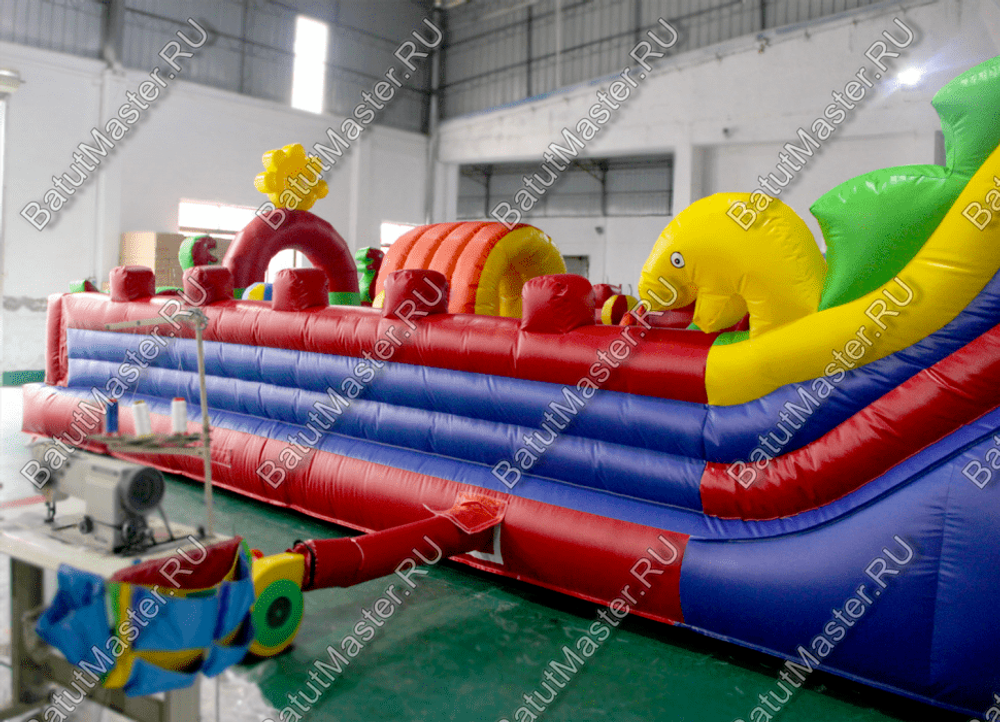 Детский надувной батут-горка "Dragons", размер 12*6*8 м