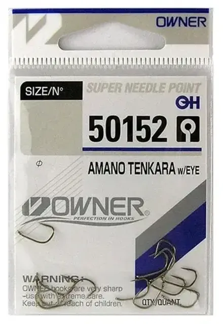 Крючок OWNER AMANO TENKARA w/eye brown №8 12шт
