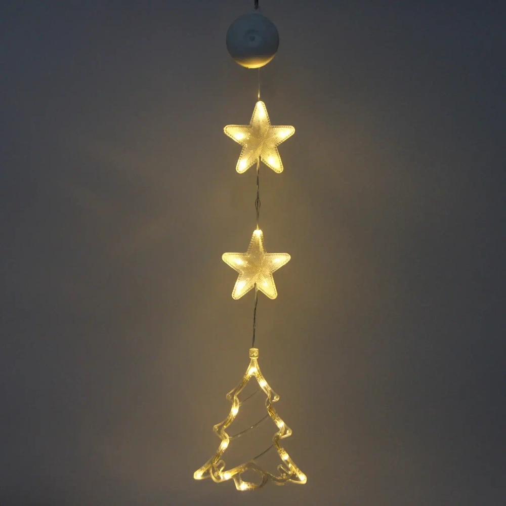 Фигура светодиодная «Елочка» 15*19 см (батарейки 3 ААА), 1 реж, Теплый белый