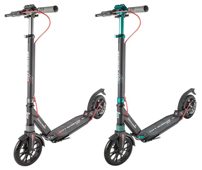 Складной самокат с двойной амортизацией Tech Team City Scooter Disk Brake