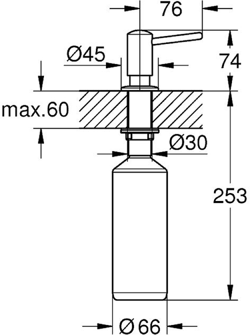 Дозатор жидкого мыла Grohe Contemporary 40536000 Хром