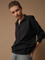 J0461-8101 Джемпер-поло женский, темно-серый dbr