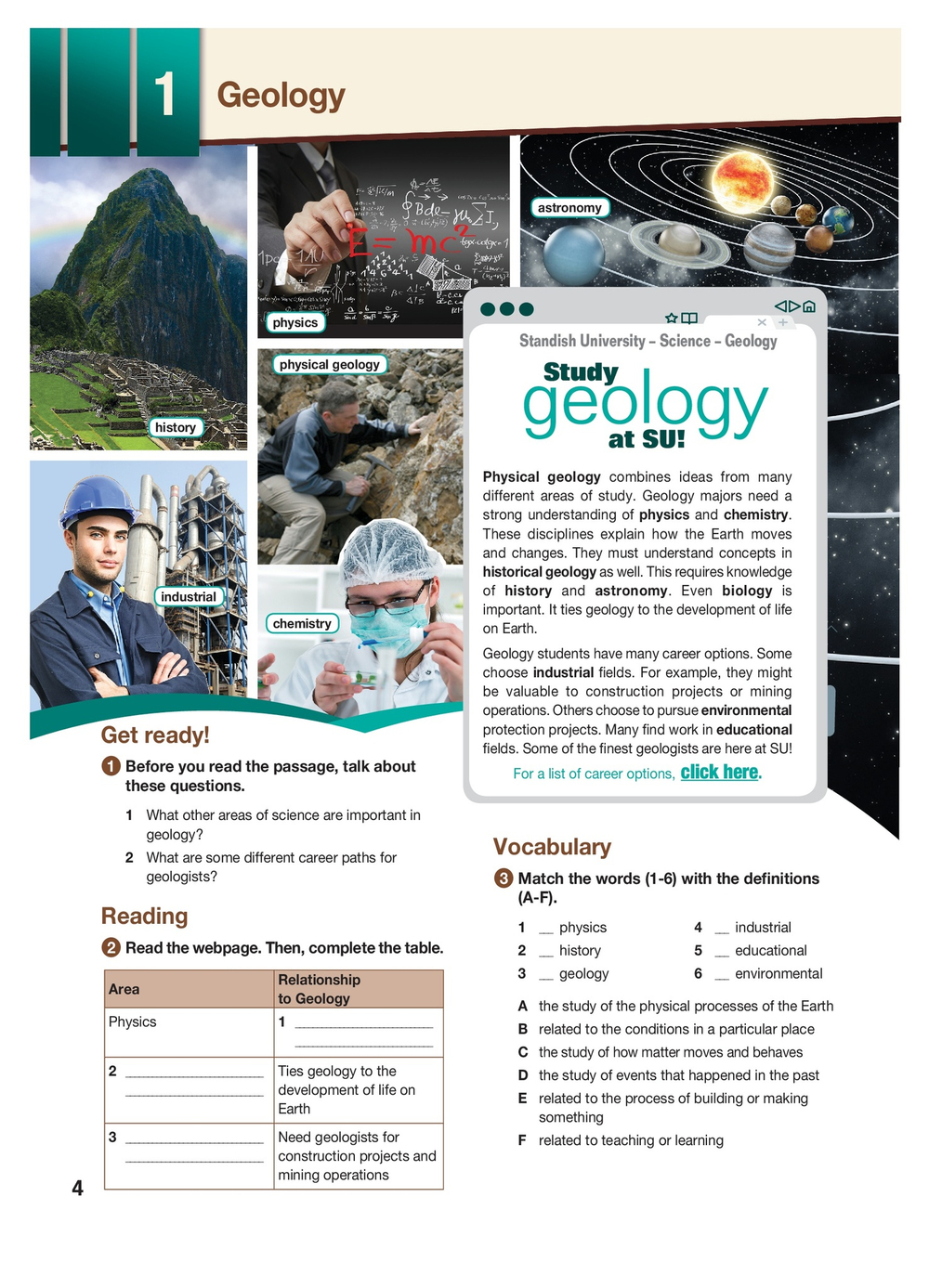 Career Paths: Geology - Геология