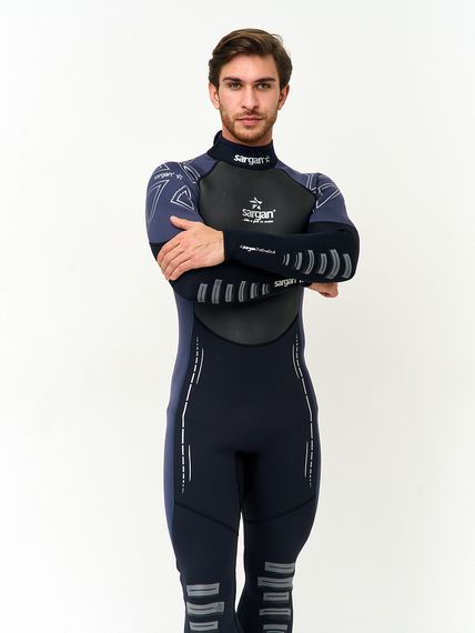 Гидрокостюм Sargan Nero 2.0 Long men 2 мм черный/темно-синий