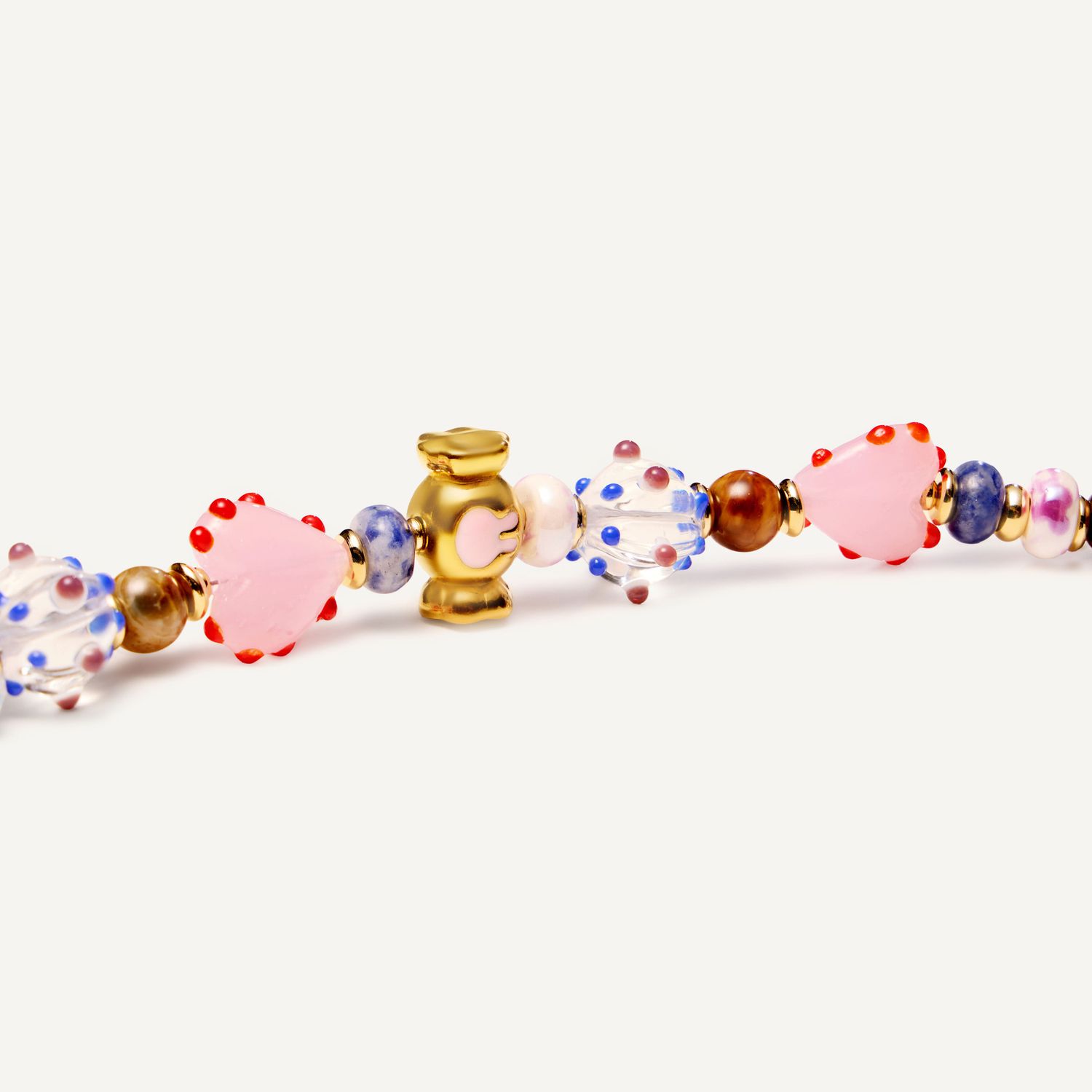 Браслет "Dessert" of natural stones and glass