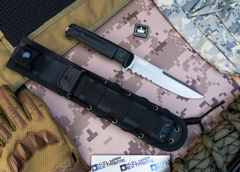 Тактический нож Alpha D2 Tacwash Serrated