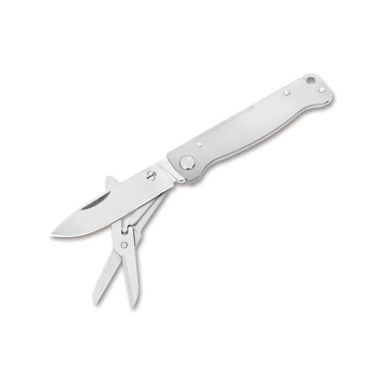 Складной нож Boker 01BO854 Atlas Multi c клинком из стали Sandvik™ 12С27, рукоять Stainless Steel