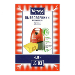 Мешок для пылесоса Vesta filter, LG 03, бумажный, 5 шт