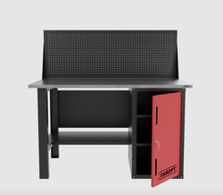 Верстак однотумбовый с экраном 1400*700 GAROPT красный, GT1400STDPP.red