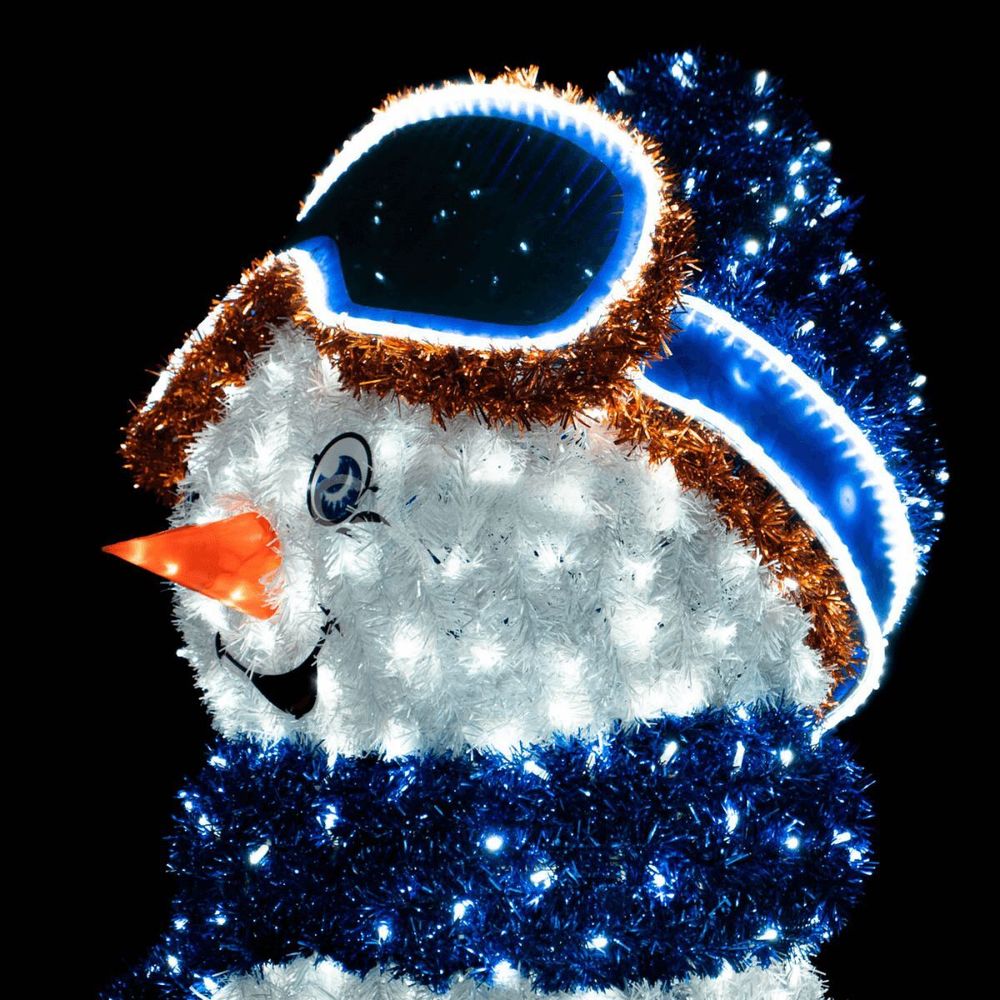 Светодиодный снеговик "Сноубордист"