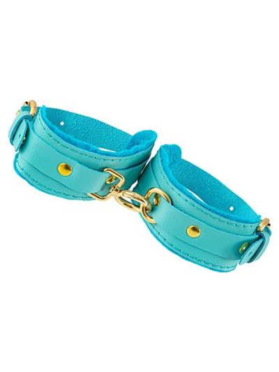 Голубые двуслойные кожаные оковы (Цвет: голубой)