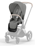 Коляска Cybex Priam IV Chrome Brown complete Aton S2 Lava Grey Base One 4 в 1 Mirage Grey