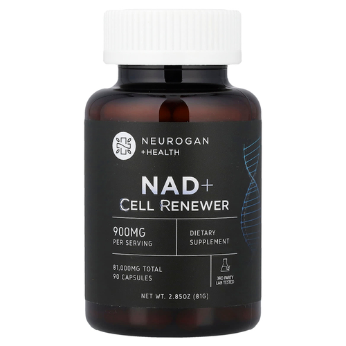 Neurogan Health, NAD+, средство для обновления клеток, 900 мг, 90 капсул