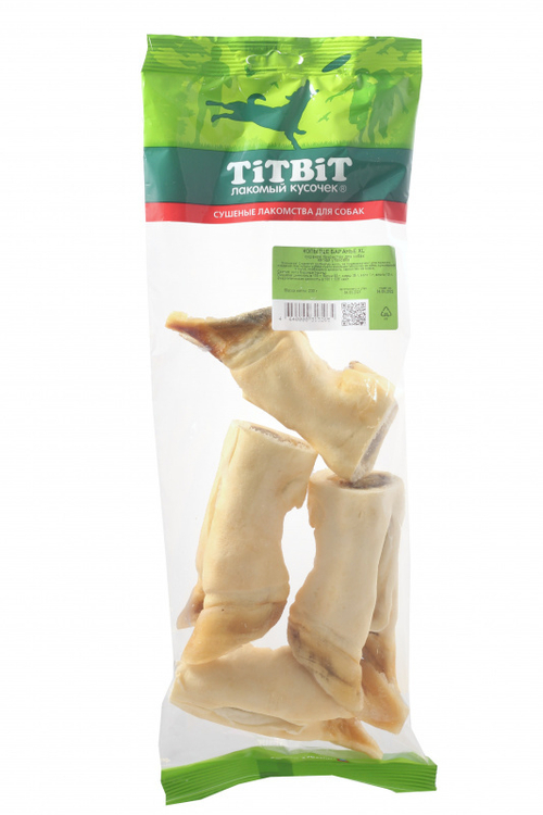 TitBit лакомство для собак Копытце баранье XL мягкая упаковка 230 гр.