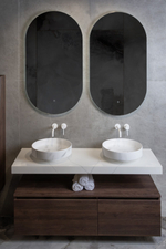Boheme Раковина накладная Corian 400*130 Calacatta