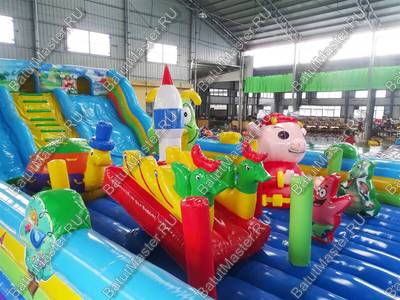 Коммерческий надувной батут "Сказочный мир" 15*7*4 м