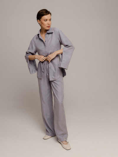 Костюм пижамный из итальянской вискозной ткани пыльно-сиреневый