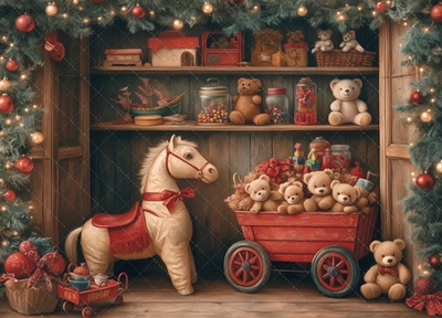 Детская игровая комната Зима №1 - фон неопреновый