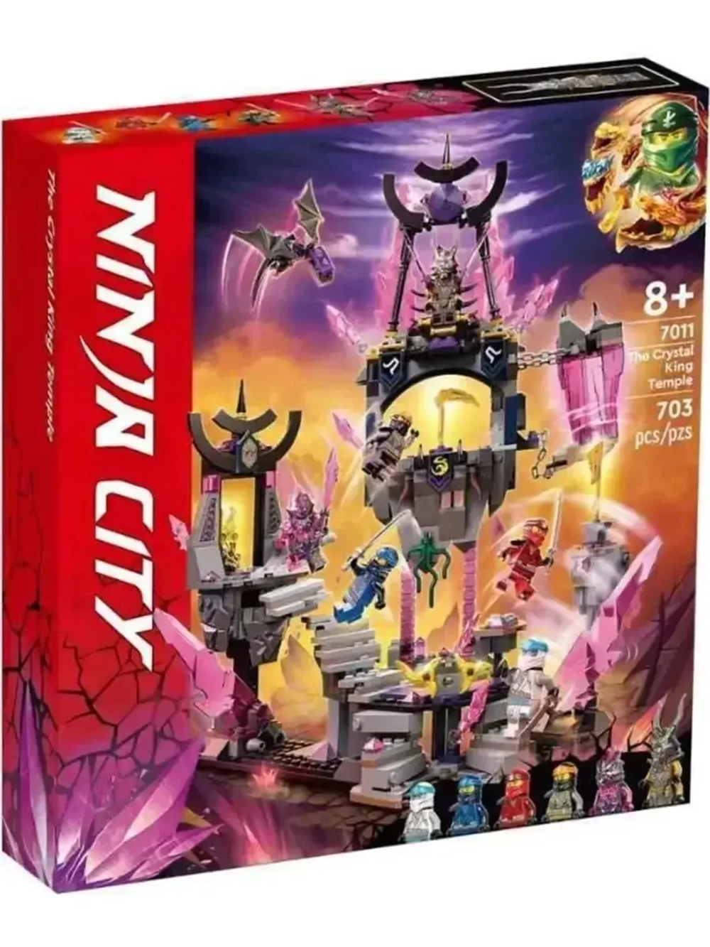Конструктор Ниндзя Храм Кристального Короля 703 детали 7011