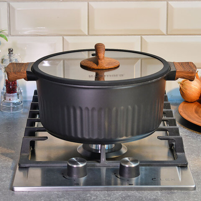 Кастрюля 4,2л Ristretto Stella, а/пр литая со стеклянной крышкой