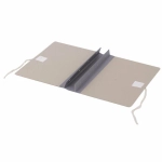 Папка архивная для переплета "Форма 21", 40 мм, с гребешками, БУРАЯ, 4 отверстия, завязки