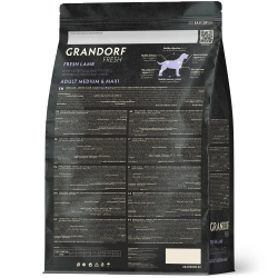 Grandorf Fresh, Fresh Lamb, Adult Medium & Maxi для собак средних и крупных пород (Свежее мясо ягненка с бататом)