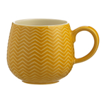 Кружка embossed, 350 мл, горчичная