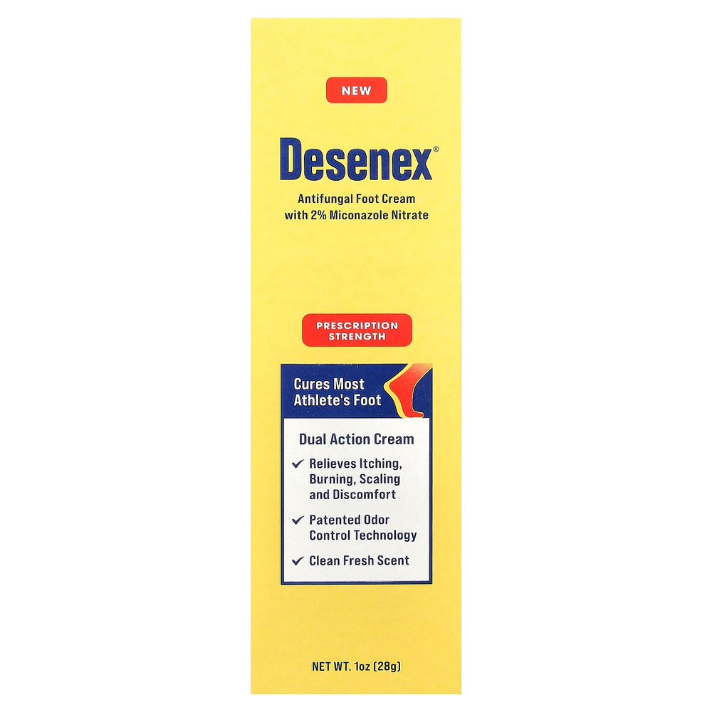 Desenex, противогрибковый крем для ног с 2% нитратом миконазола, чистая свежесть, 28 г (1 унция)