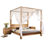 БЕРГЕН Кровать А; с балдахином, без основания, без матраcа; (1600х2000); бейц масло (дуб)