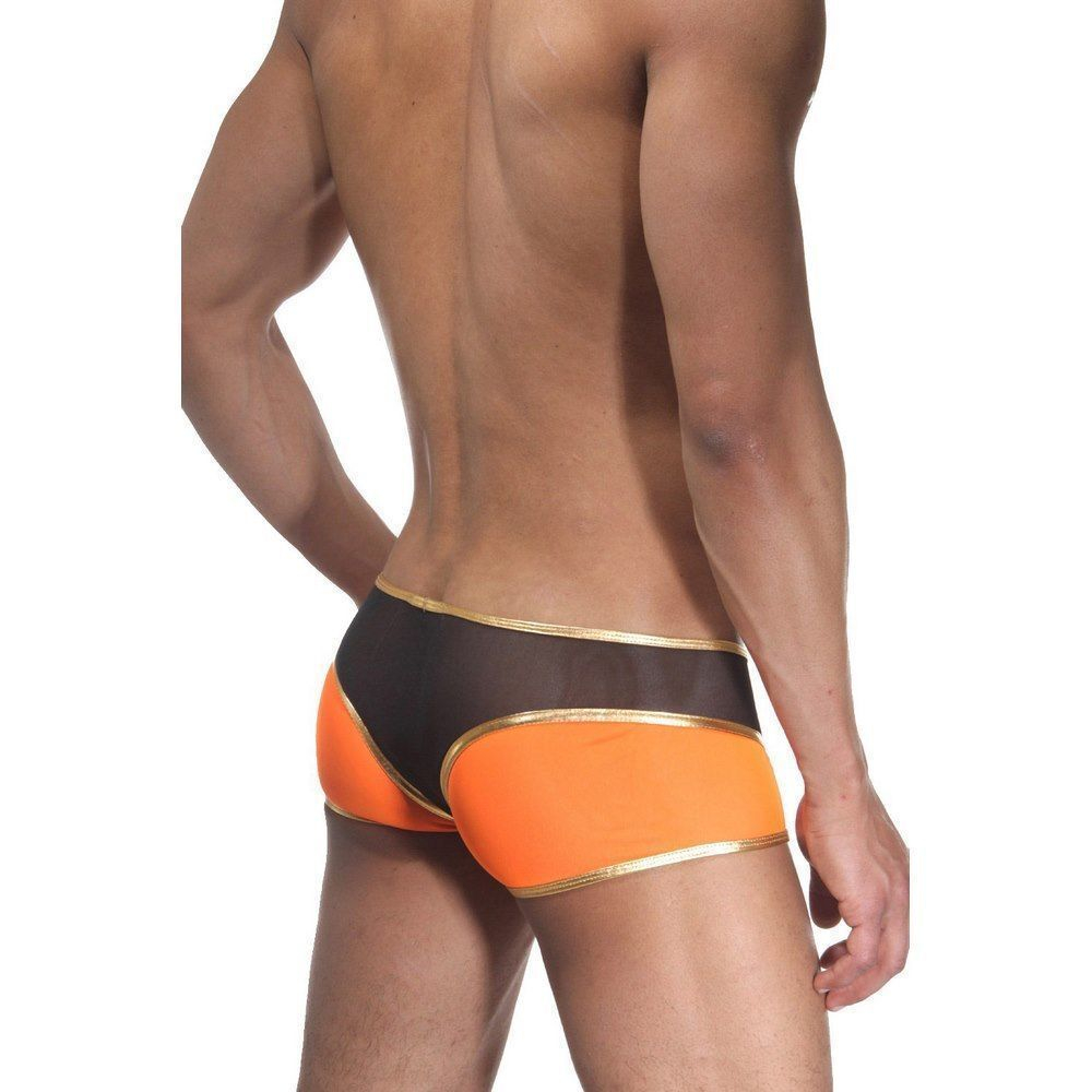 Мужские трусы хипсы оранжево-черные Cosmos Colors  L30_OBG