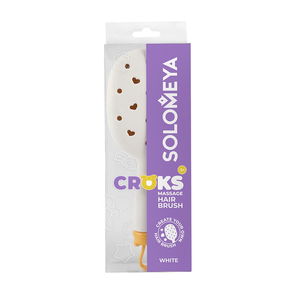 Расческа Solomeya Croks Massage Hair Brush White