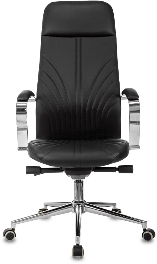 Кресло руководителя Бюрократ CH-610SL-Lux черный эко.кожа крестов. металл хром