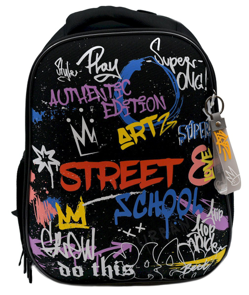 Ранец анатомический ПандаРог Граффити 38х29х16 см, 2 отделения, 2 кармана