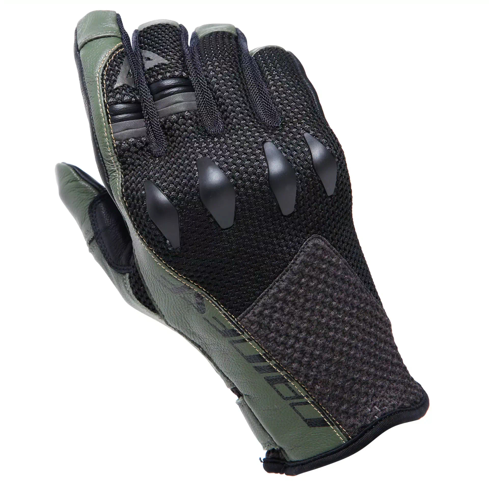 Перчатки комбинированные Dainese KARAKUM ERGO-TEK Black/Army-Green