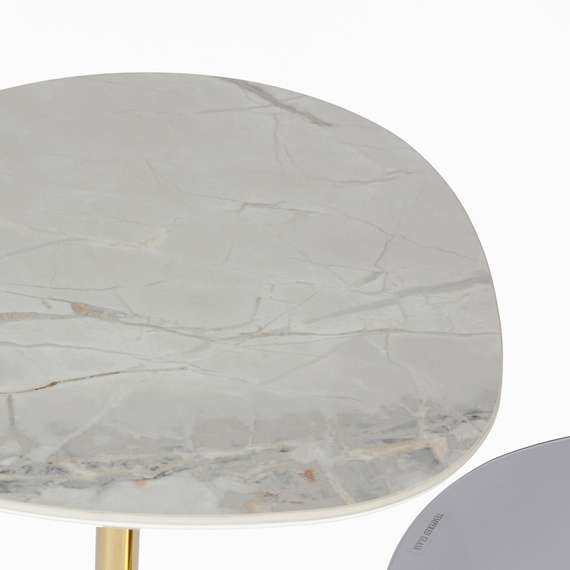 Сет из 2 кофейных столов Encio высота 54/44, стекло, металл